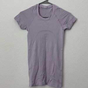 lululemon athletica swiftly Light Purple Short Sleeve Tee